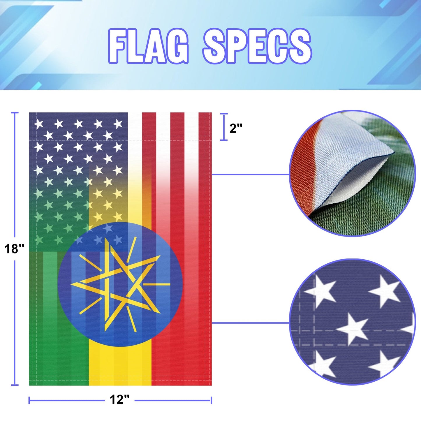 Ethiopian American Garden Flag