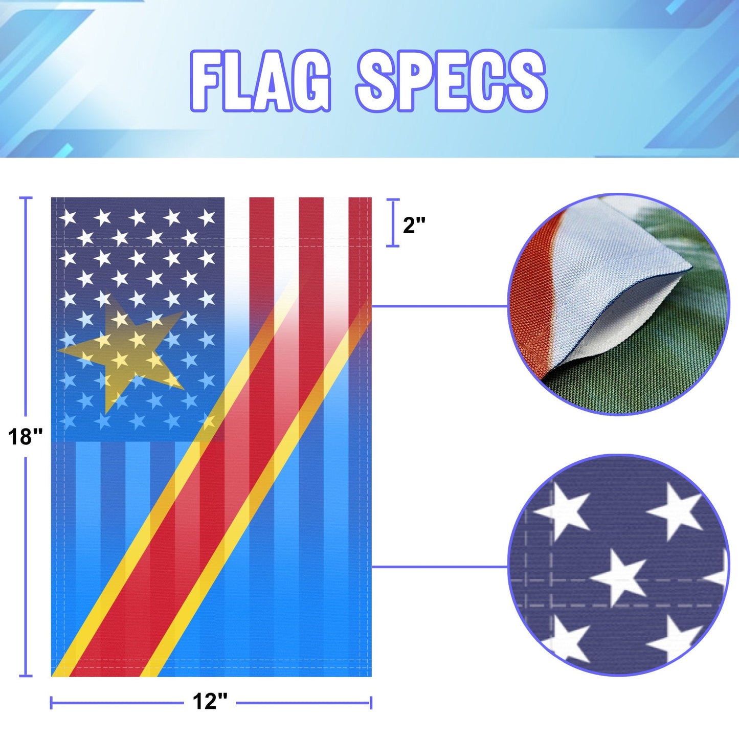 Congolese American Garden Flag