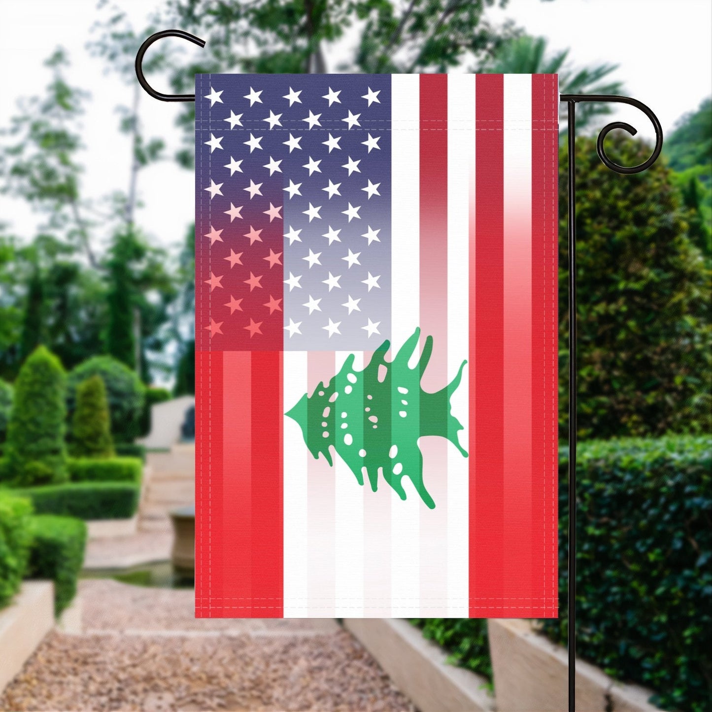 Lebanese American Garden Flag