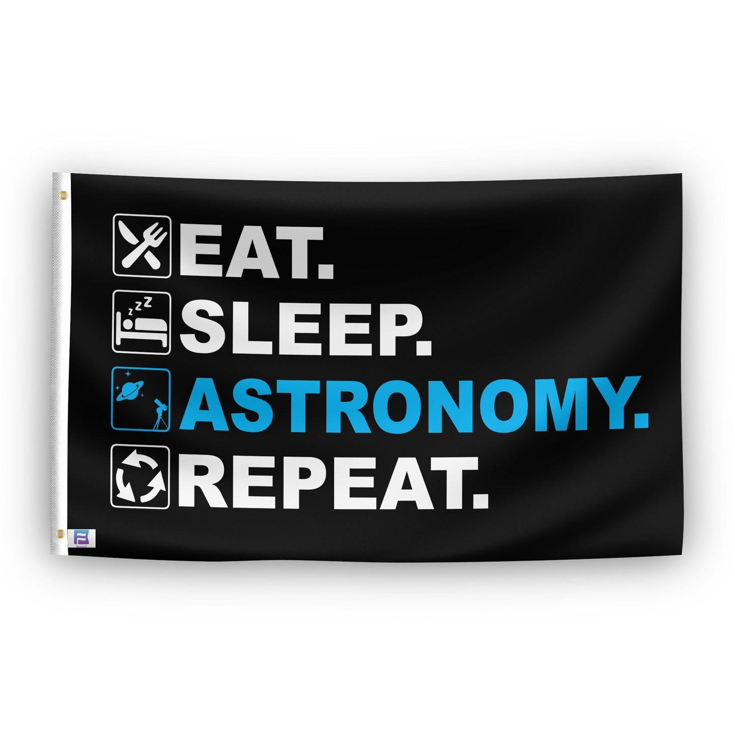Eat Sleep Astronomy Repeat Flag
