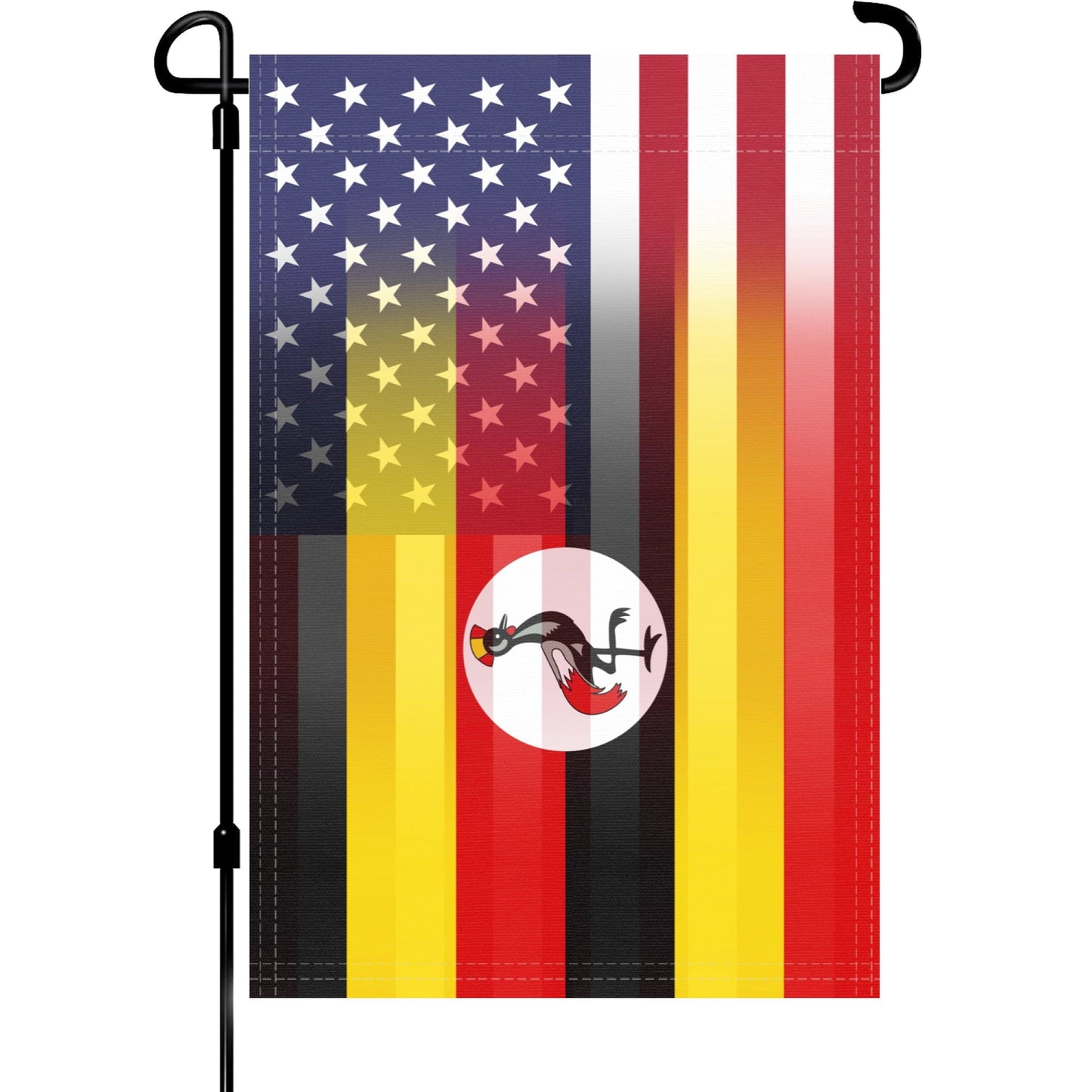 Ugandan American Garden Flag