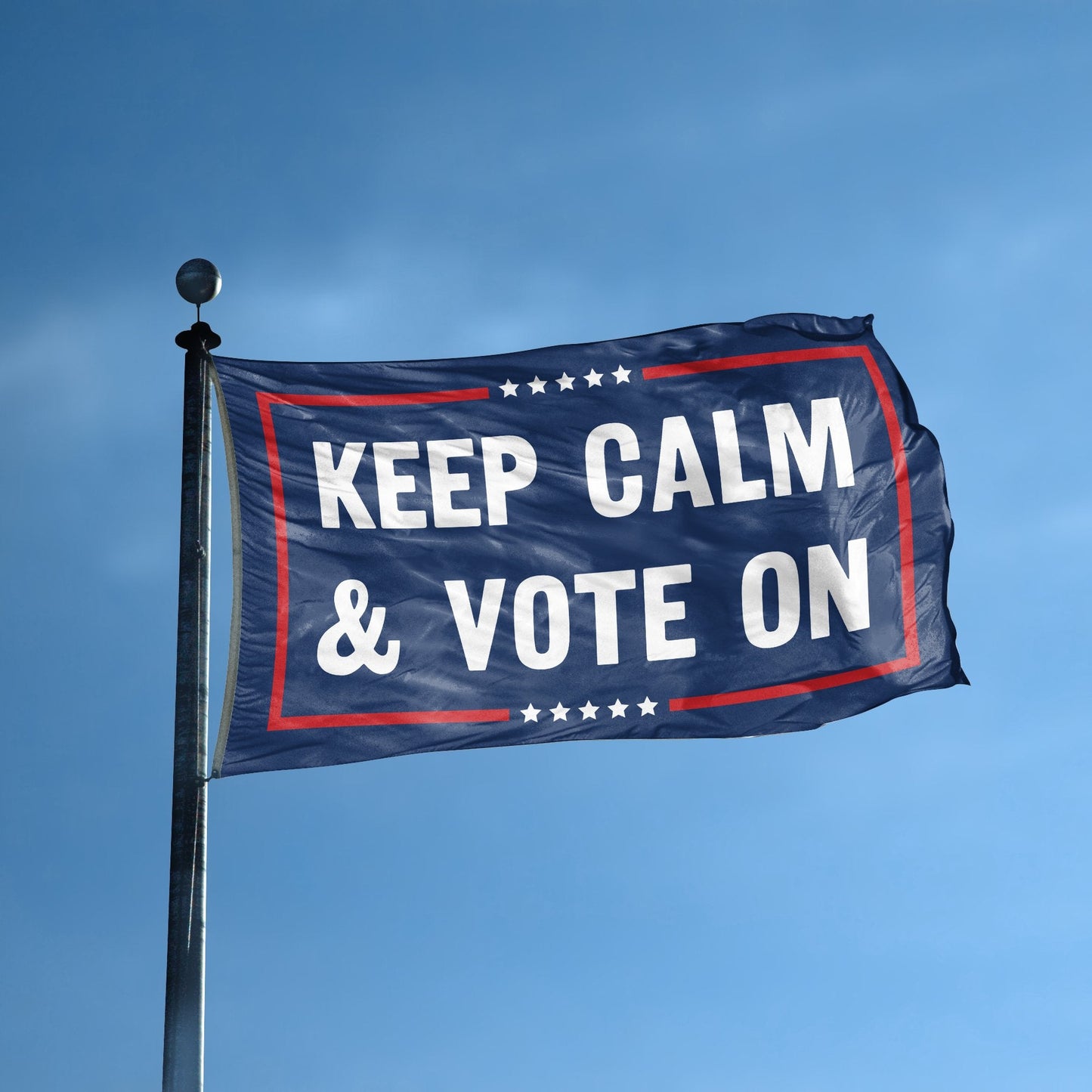 Keep Calm And Vote On Political Flag