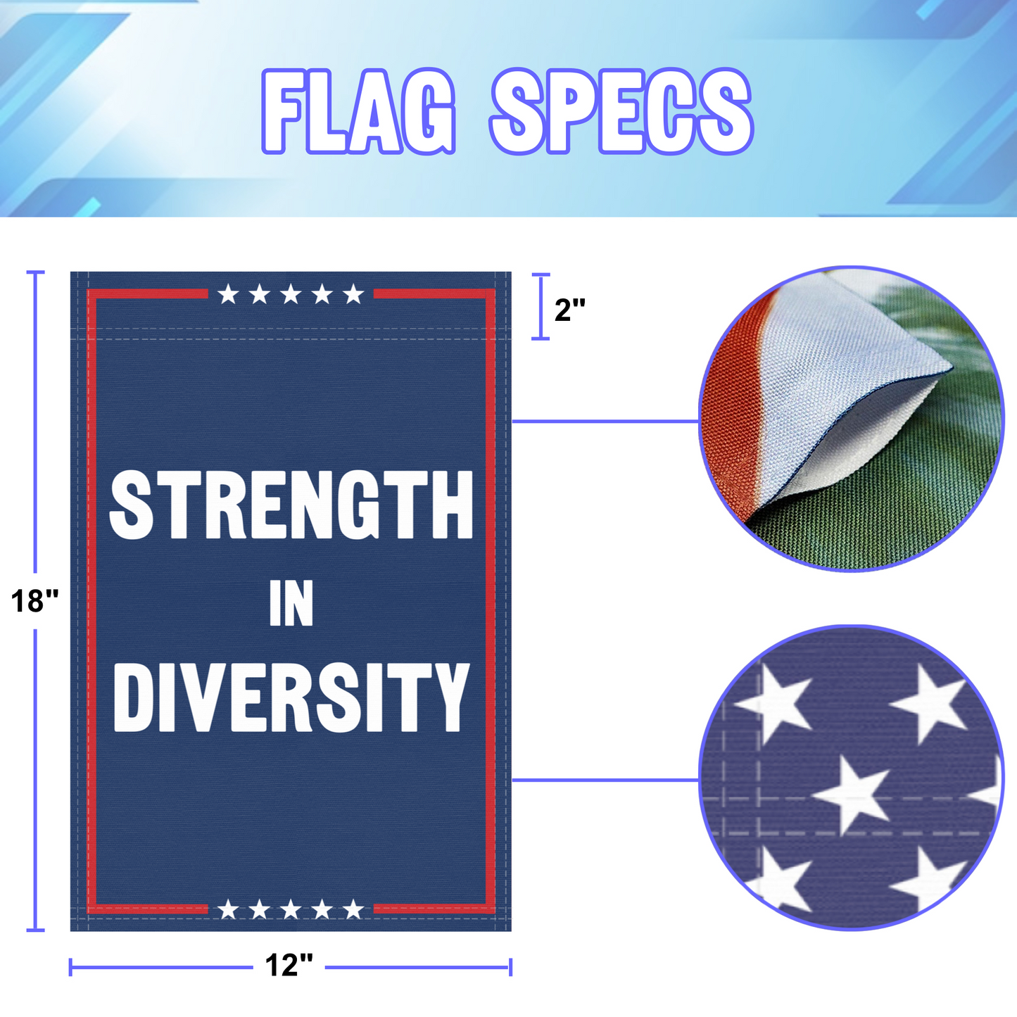 Strength In Diversity Garden Flag