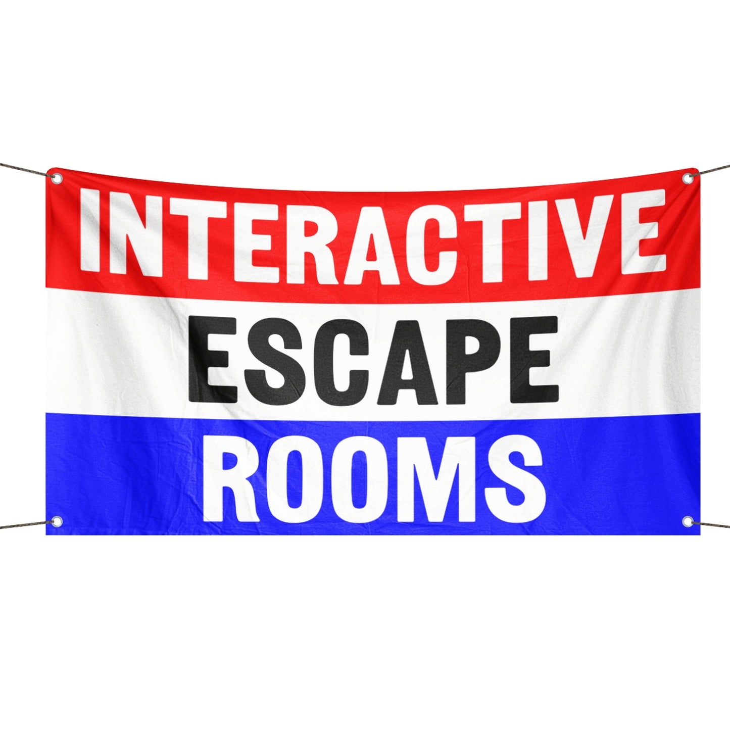 Interactive Escape Rooms Business Flag