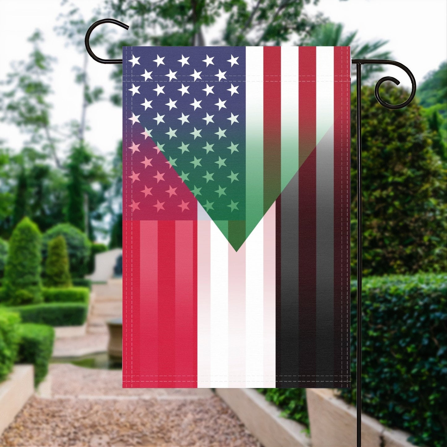 Sudanese American Garden Flag
