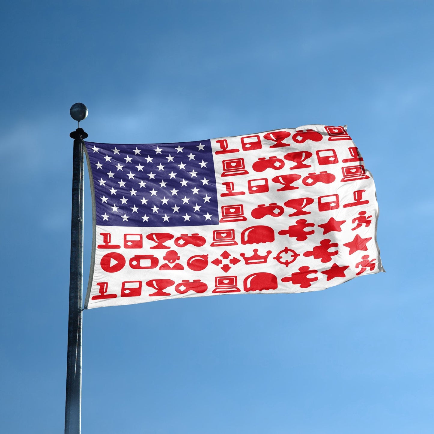 Gaming Icon Stripes American Flag
