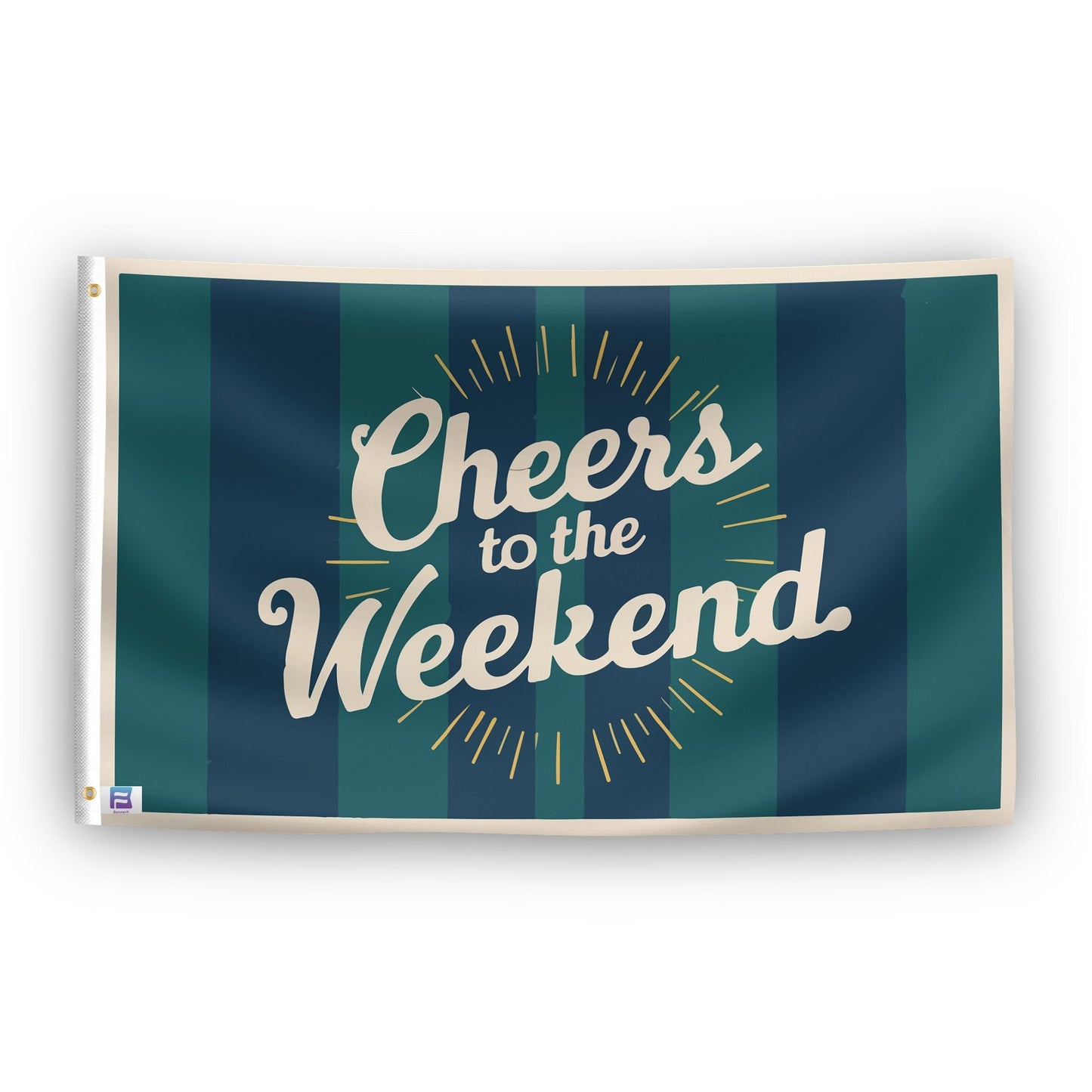 Cheers To The Weekend Flag