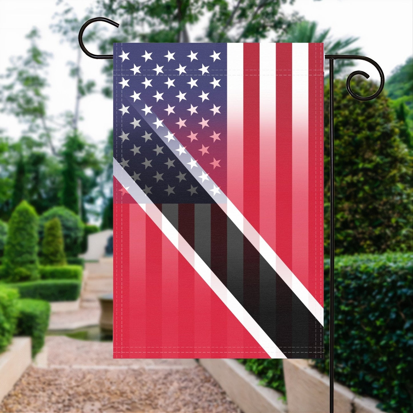 Trini American Garden Flag