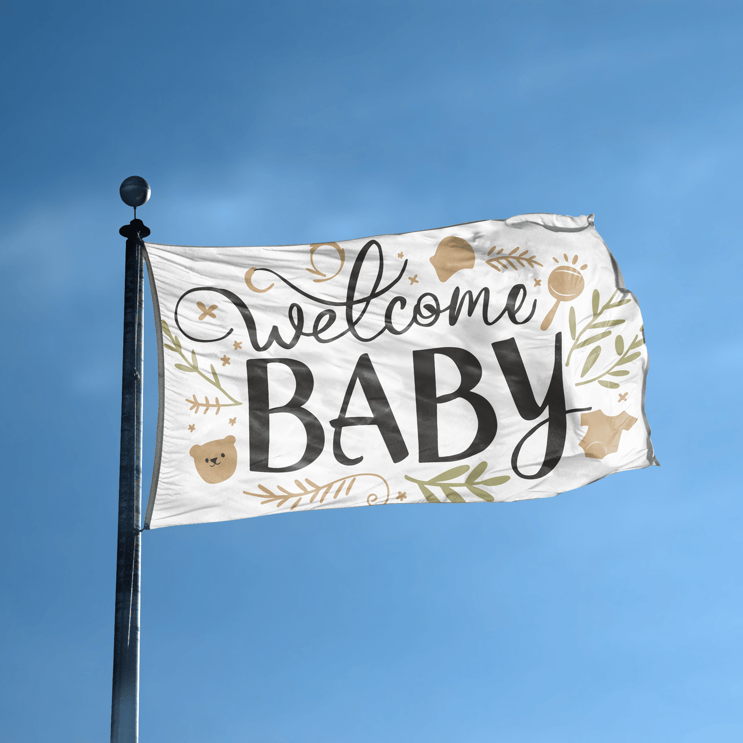 Welcome Baby Flag