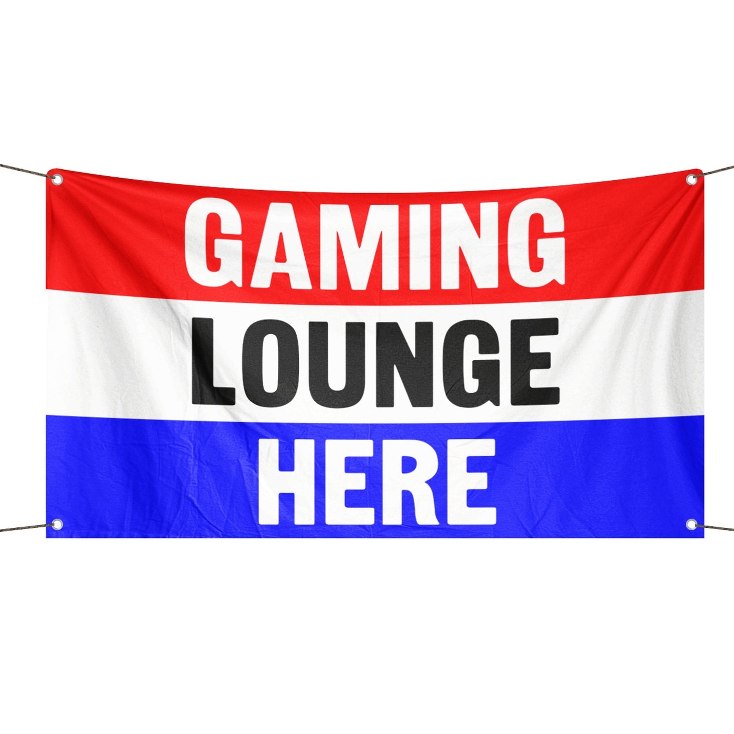 Gaming Lounge Here Business Flag