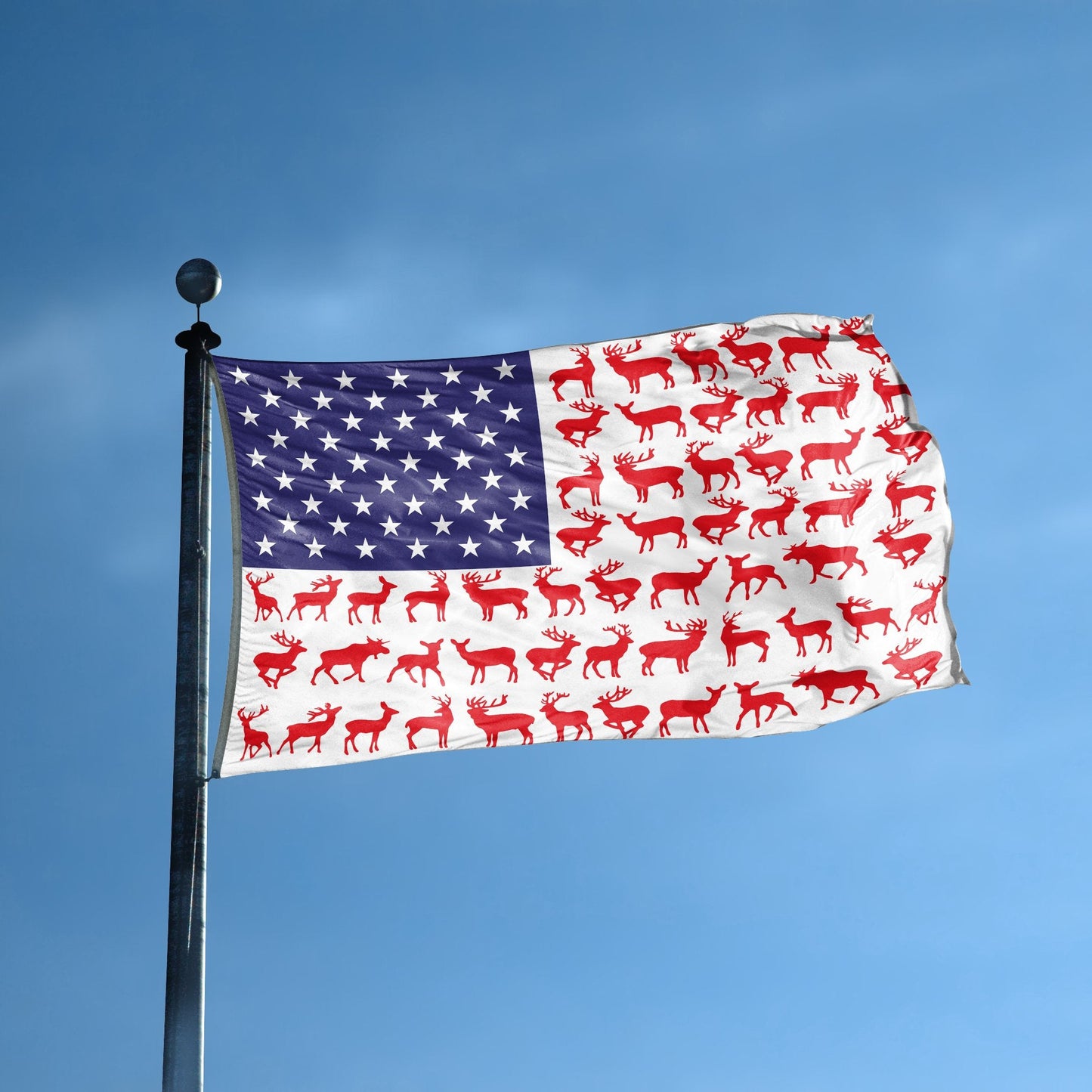 Deer Stripes American Flag