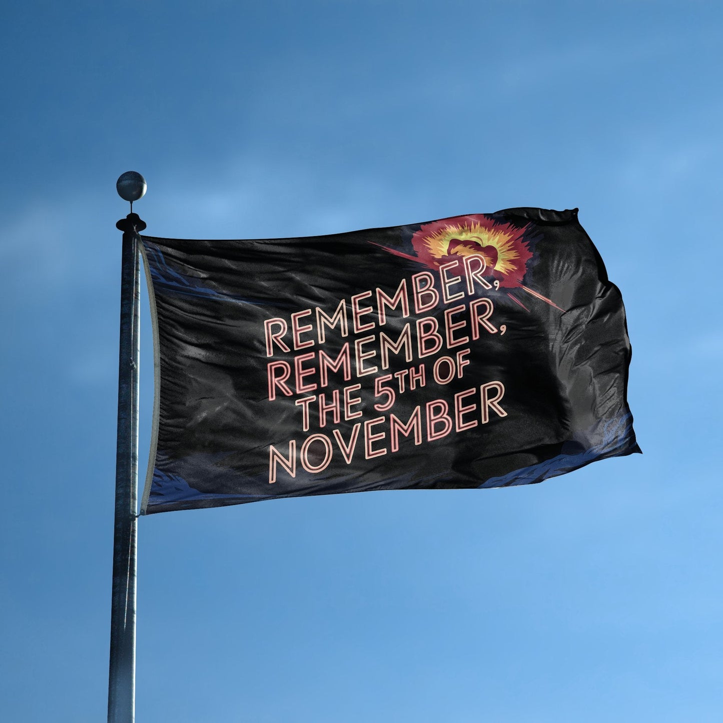 Remember Remember The 5th Of Novermber Holiday Flag