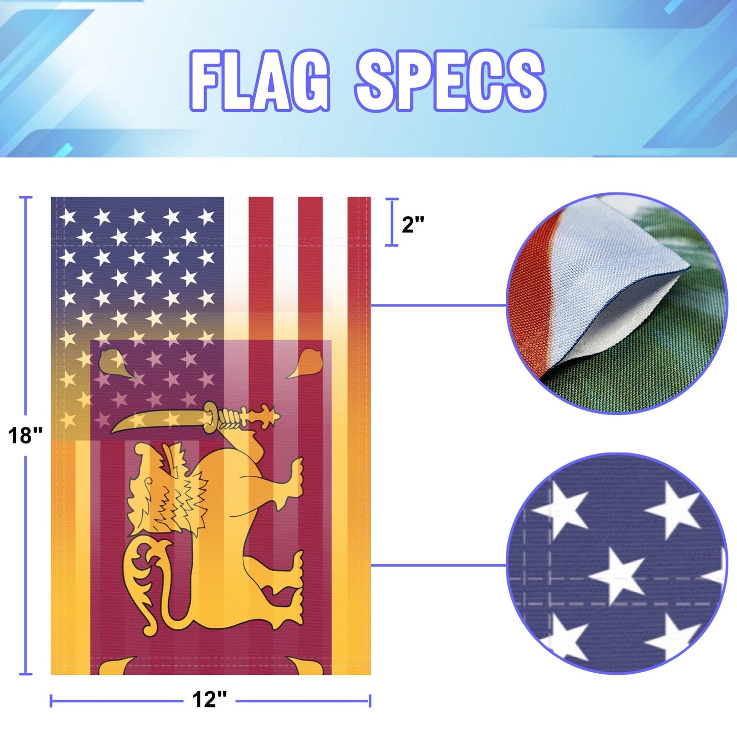 Srilankan American Garden Flag