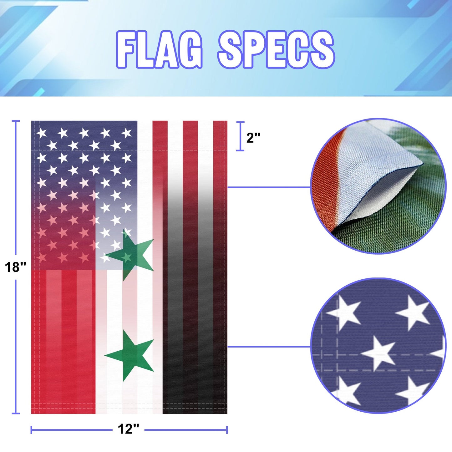 Syrian American Garden Flag