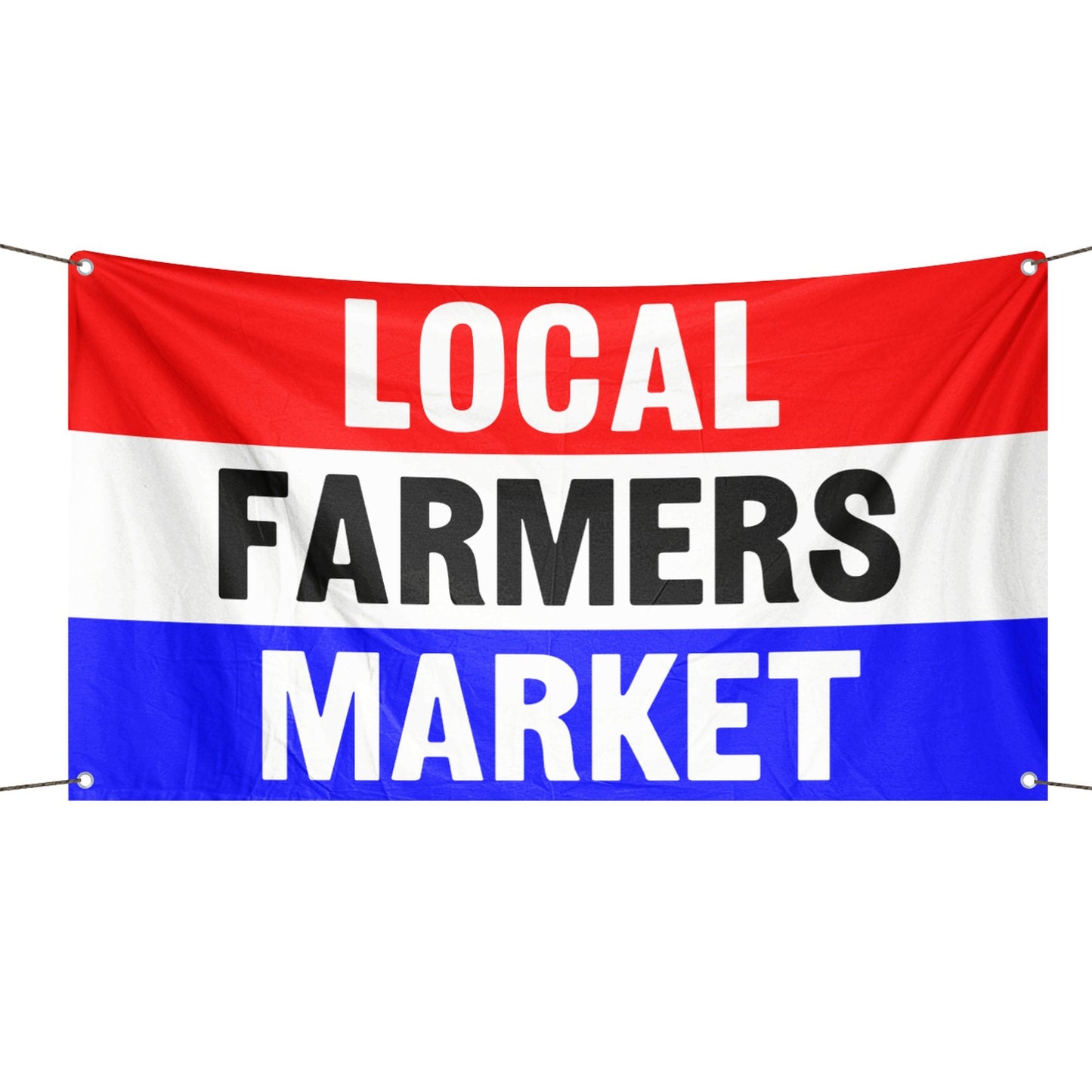 Local Farmers Market Business Flag