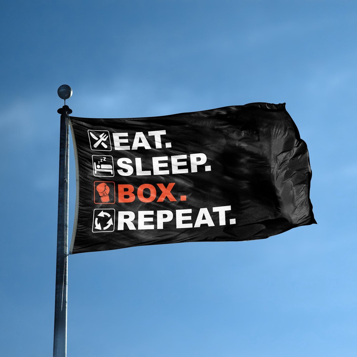 Eat Sleep Boxing Repeat Flag