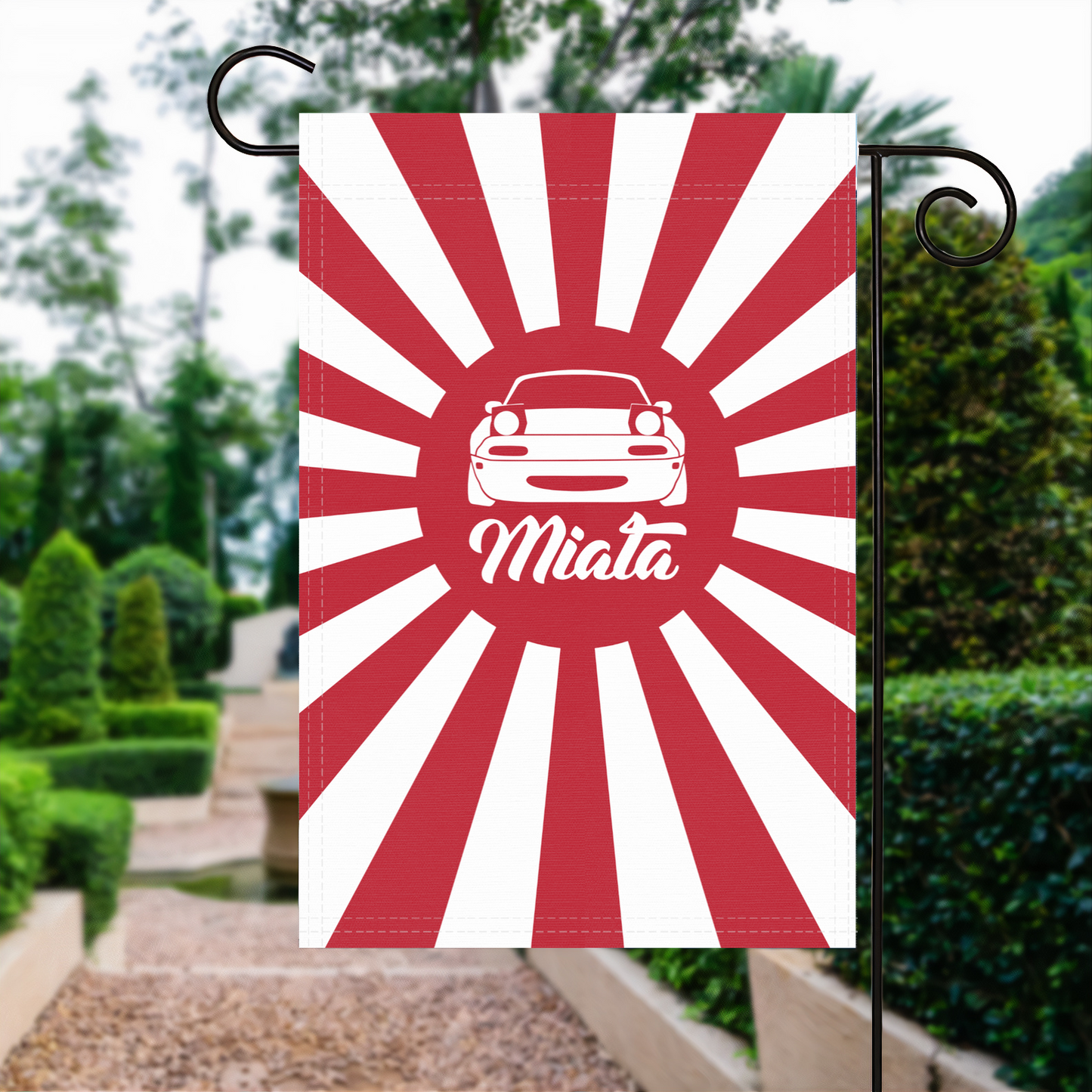 Japanese Rising Sun Miata Garden Flag