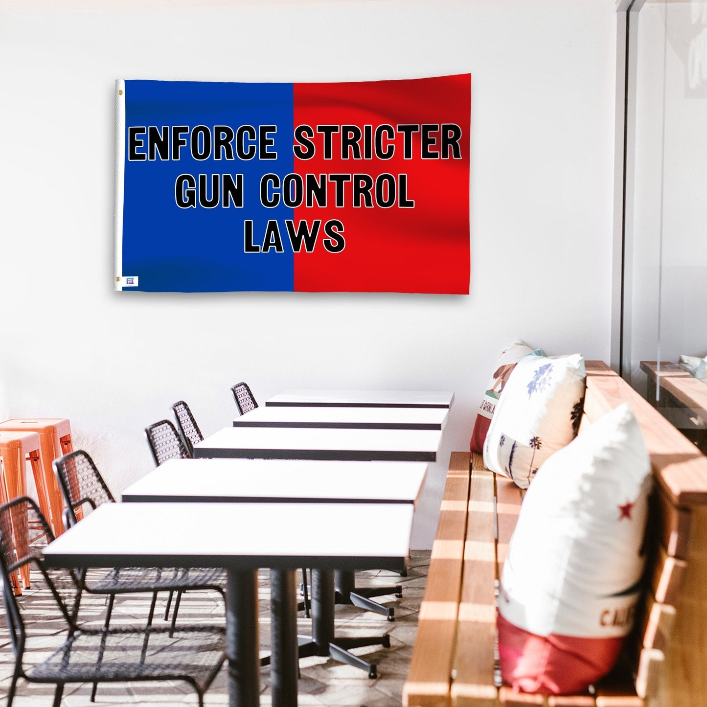 Enforce Stricter Gun Control Laws Flag