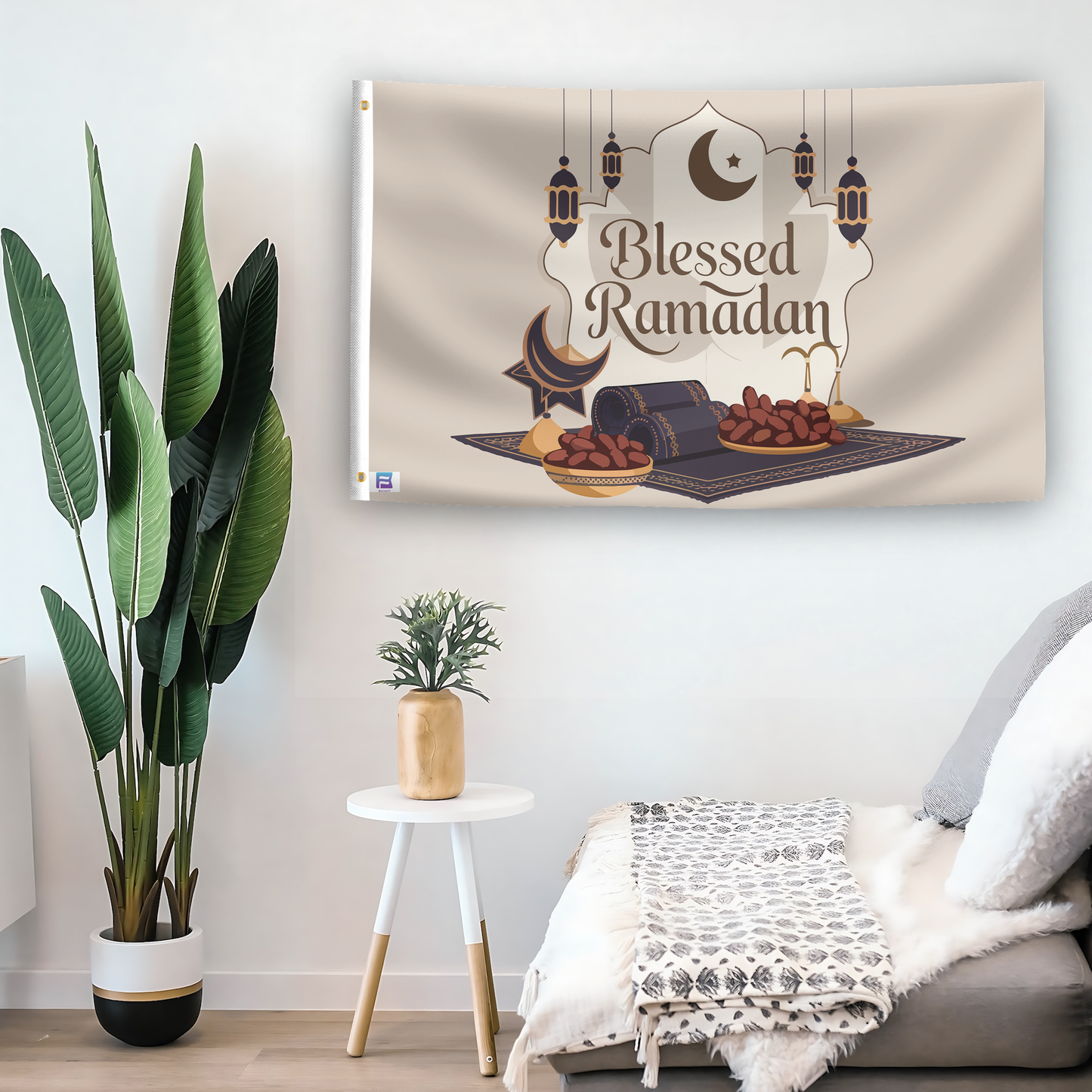 Blessed Ramadan Holiday Flag