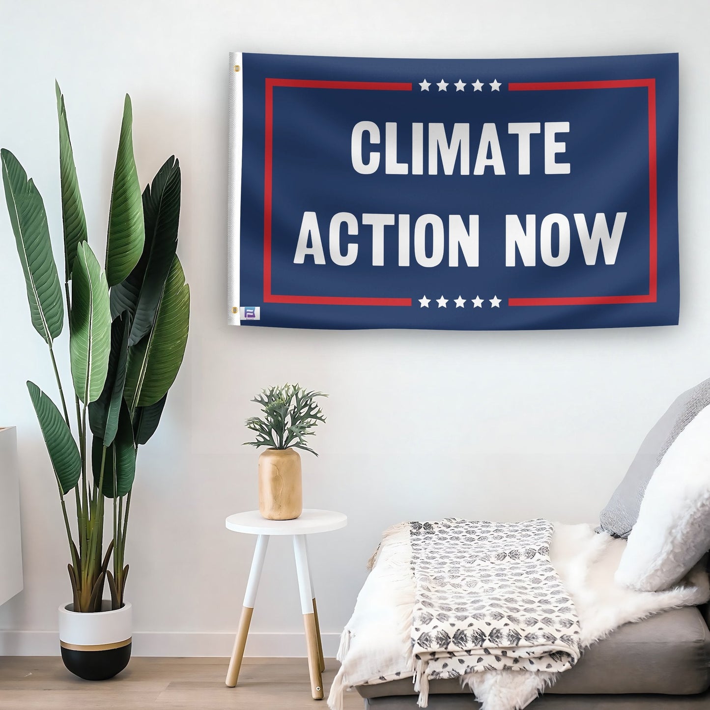 Climate Action Now Political Flag