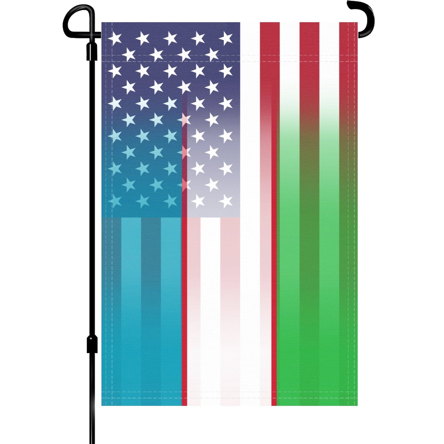 Uzbek American Garden Flag