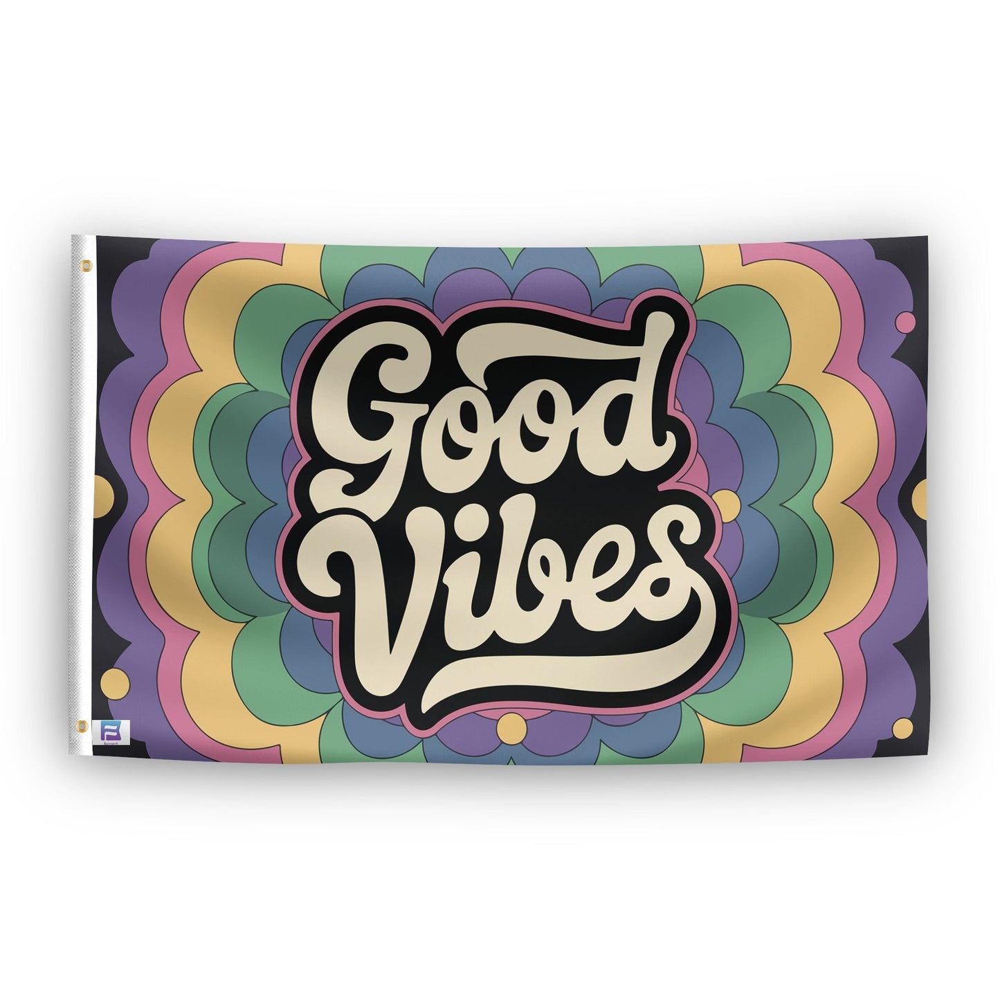 Good Vibes 70s Style Flag