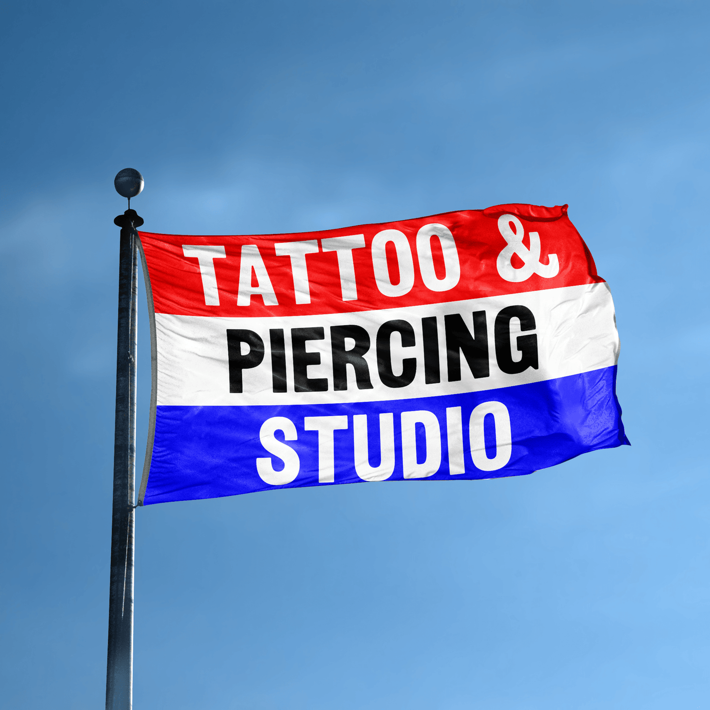 Tattoo And Piercing Studio Business Flag