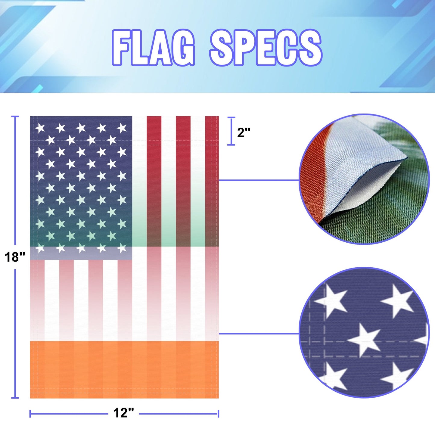 Irish American Garden Flag
