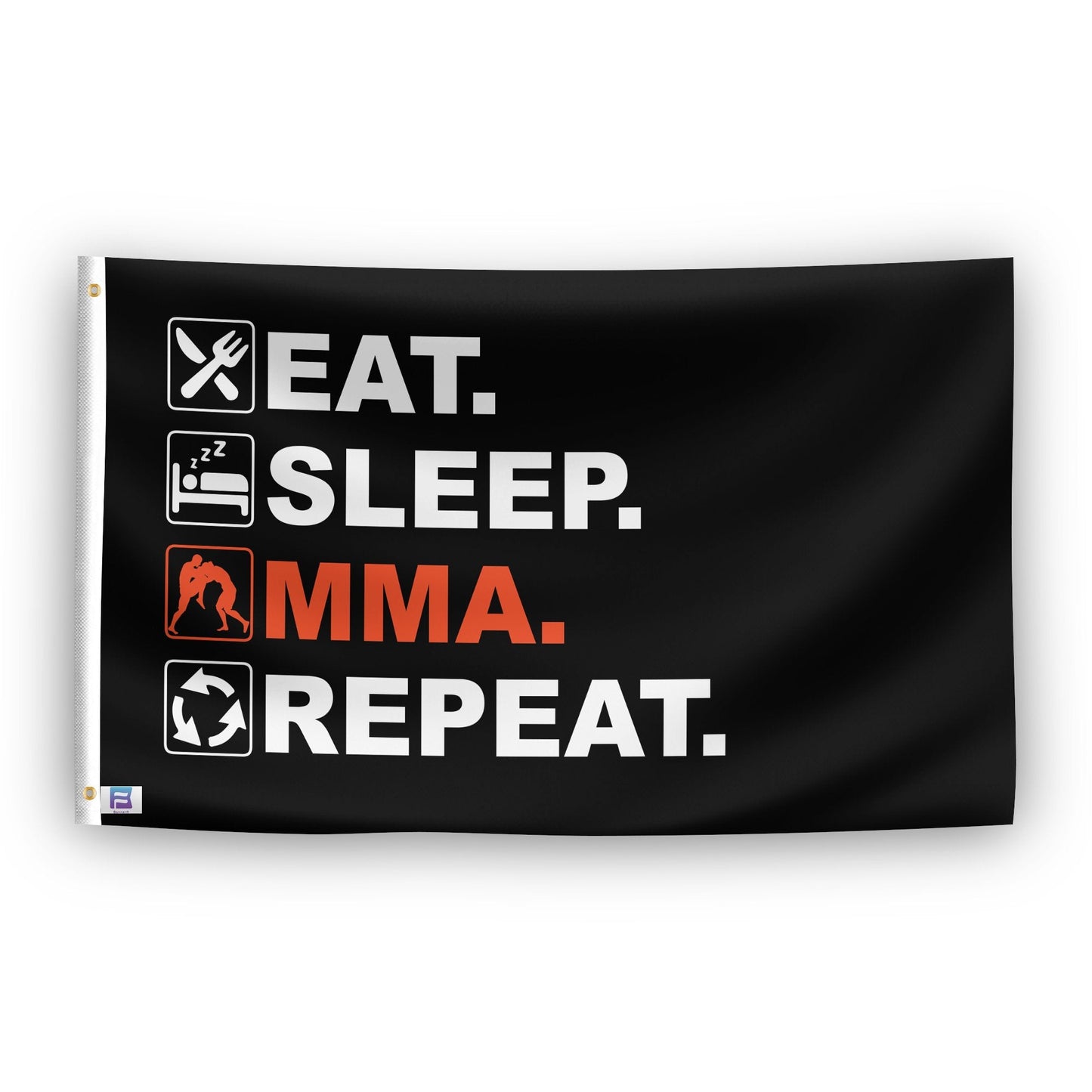 Eat Sleep MMA Repeat Flag