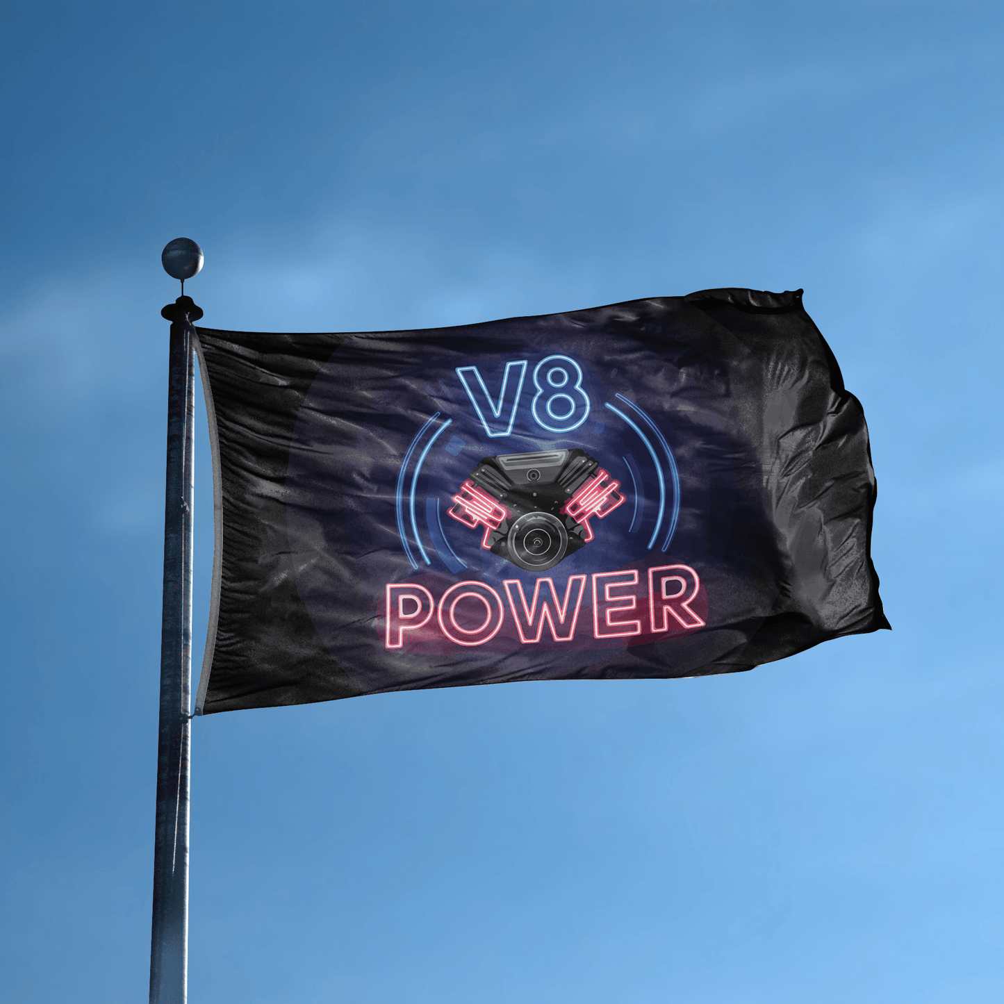V8 Power Flag
