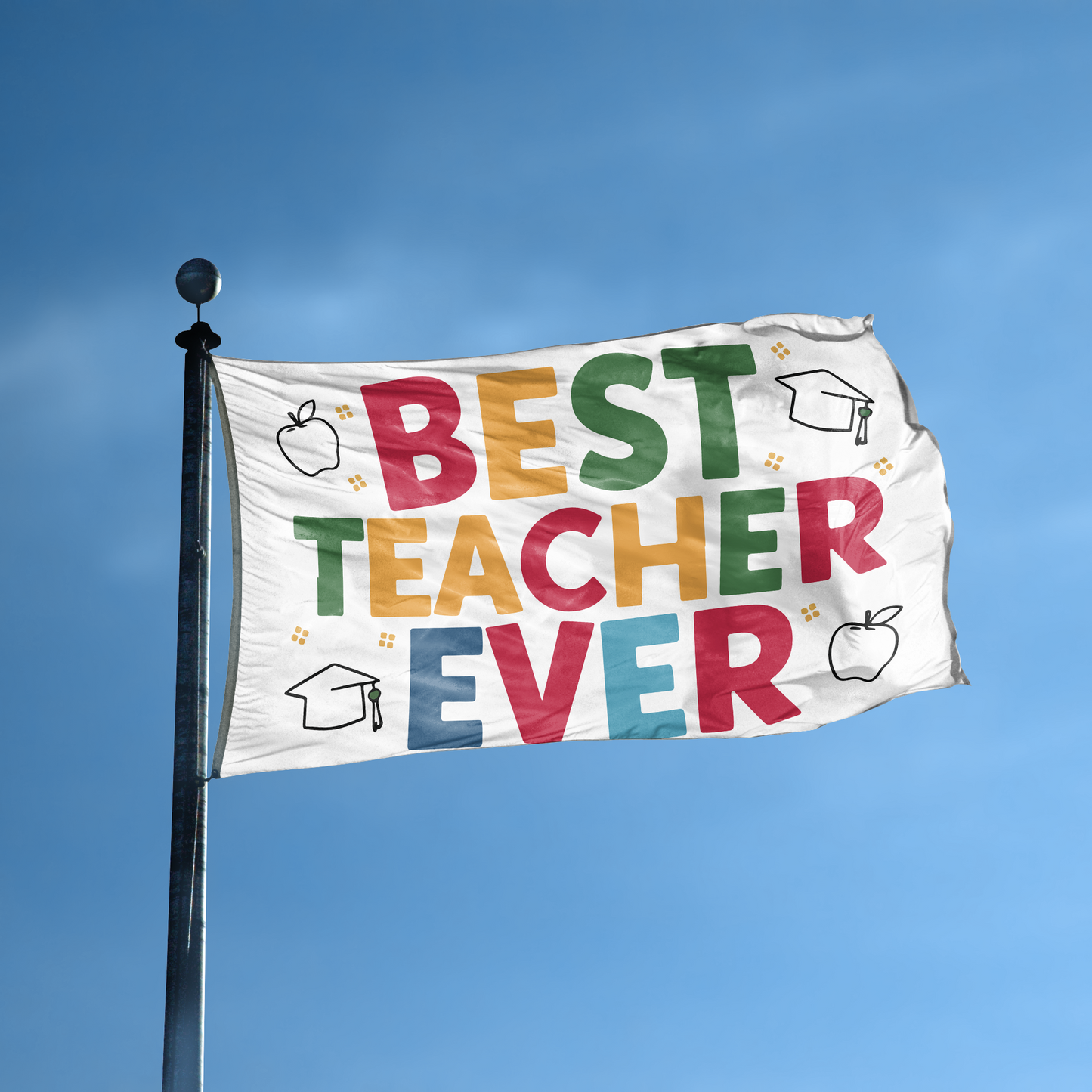 Best Teacher Ever Flag