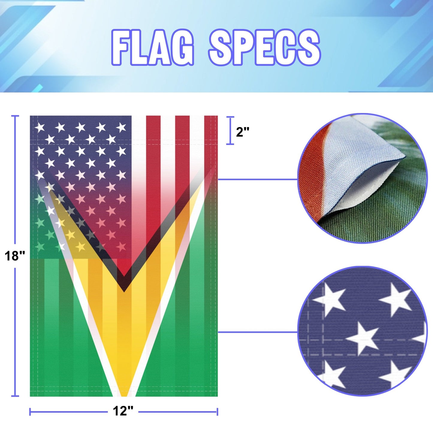 Guyanese American Garden Flag