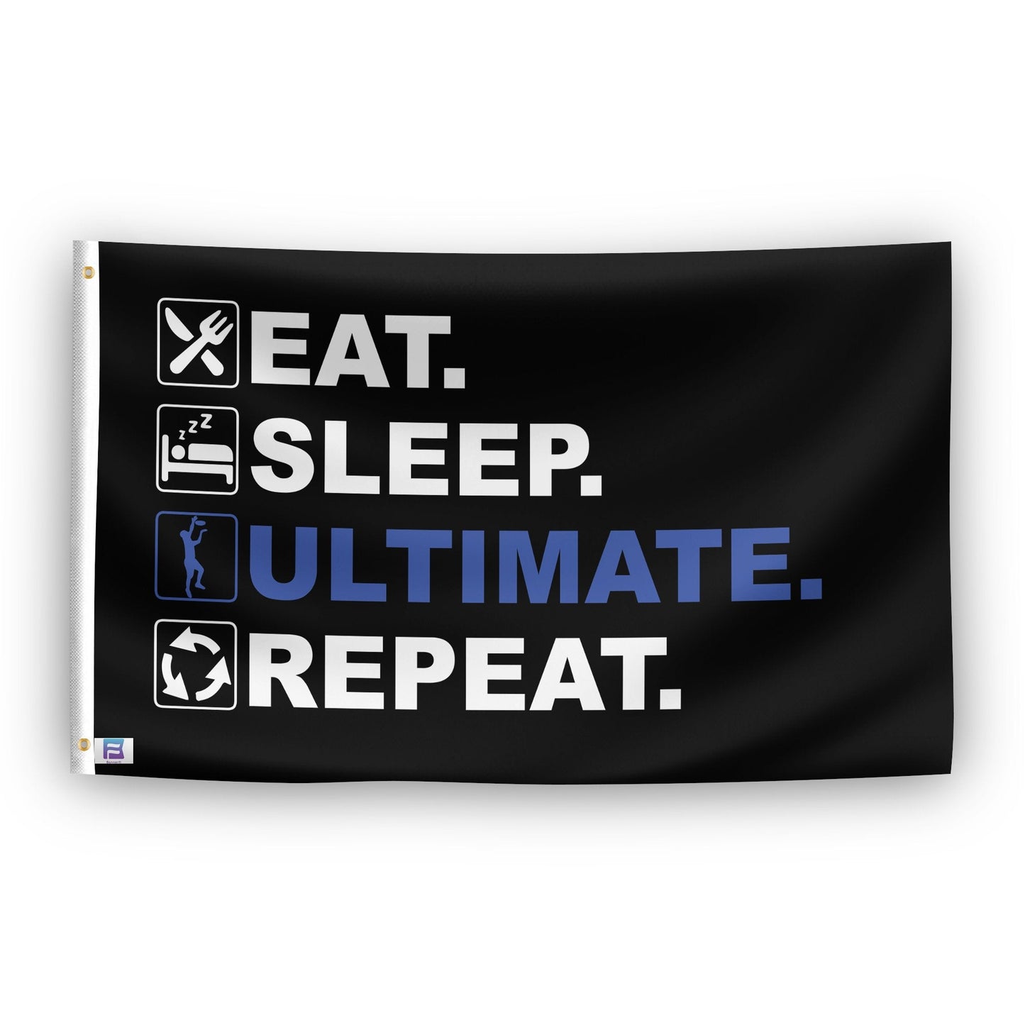 Eat Sleep Ultimate Frisbee Repeat Flag