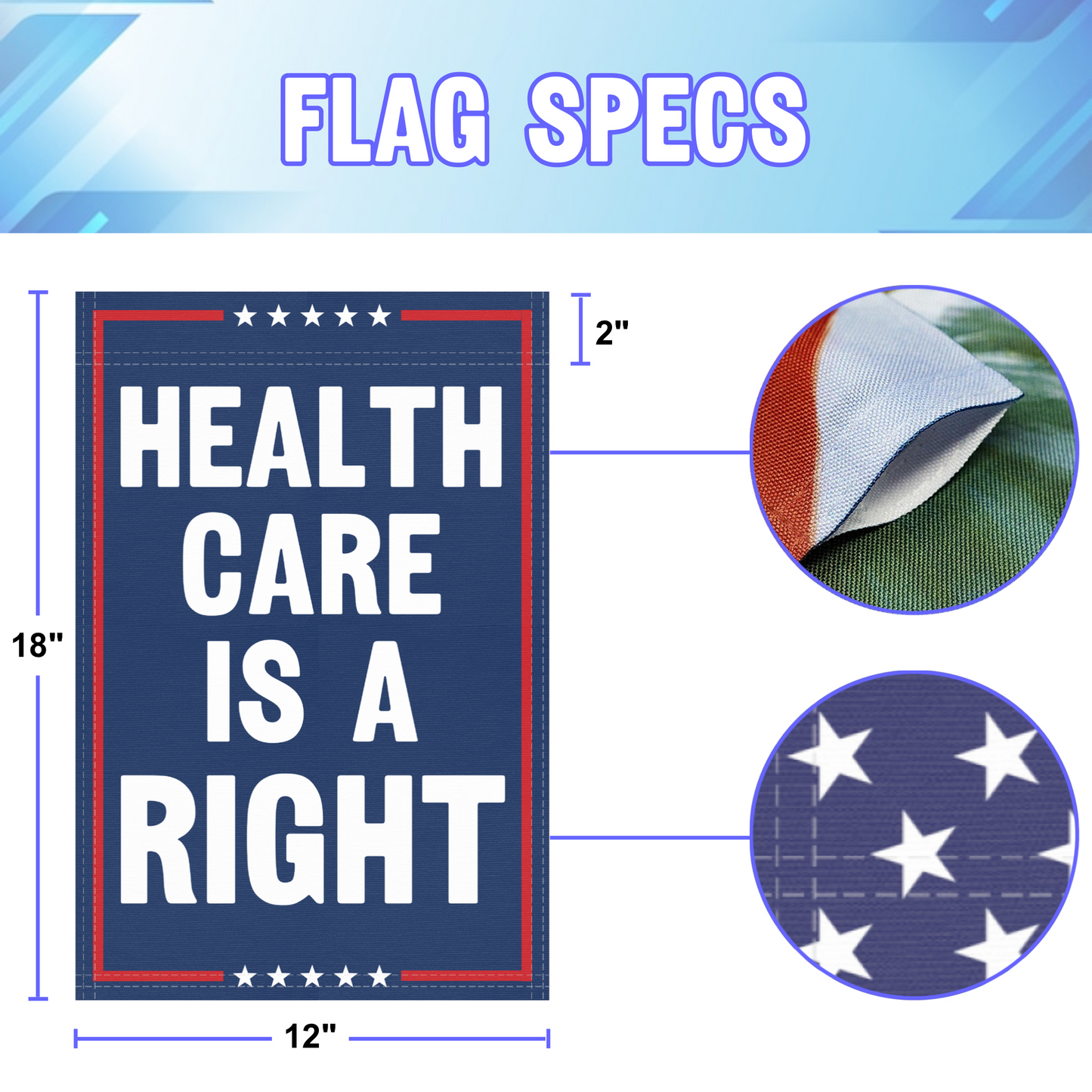 Healthcare Is A Right Garden Flag