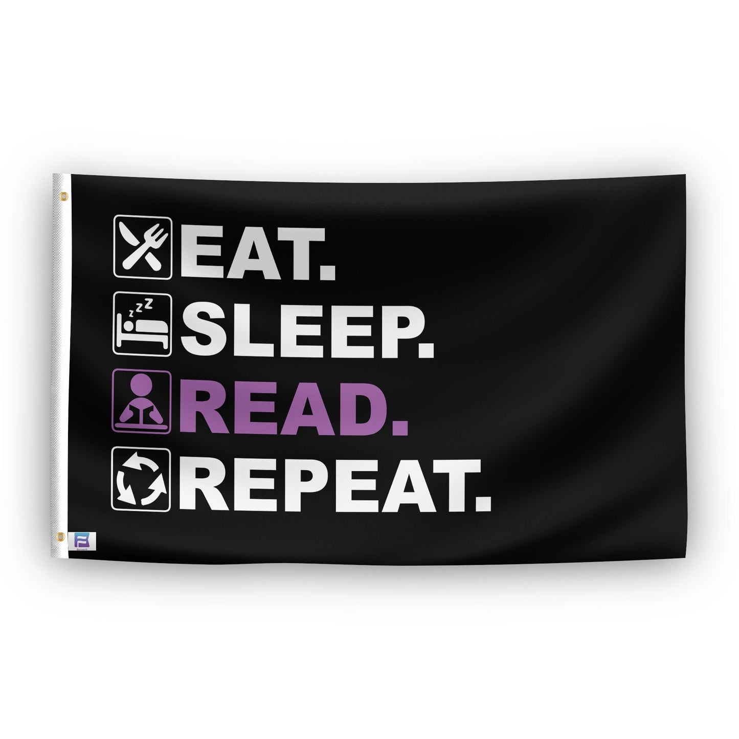 Eat Sleep Read Repeat Flag