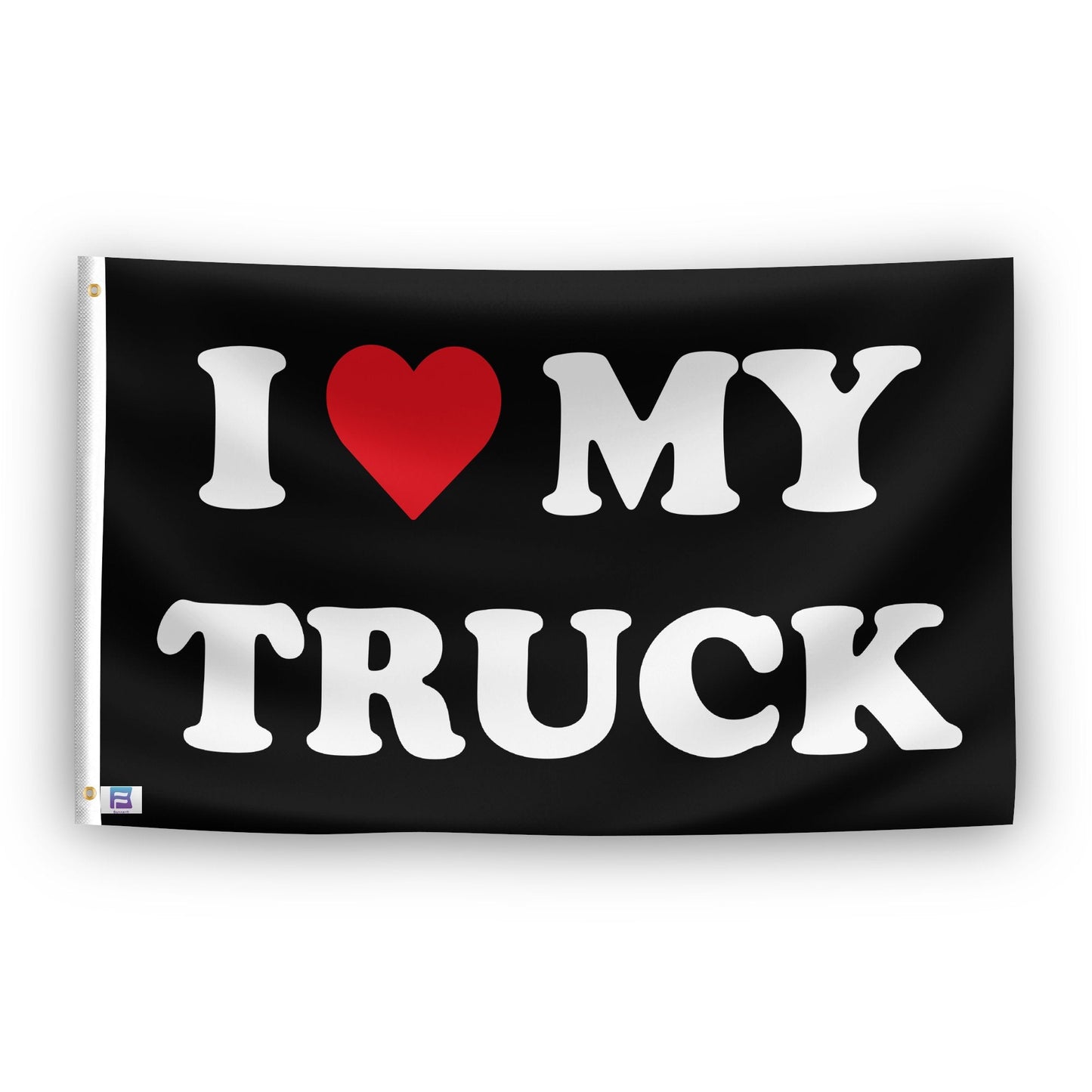 I Love My Truck Flag