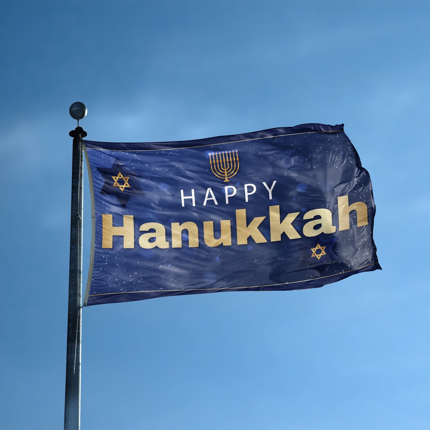 Happy Hanukkah Flag