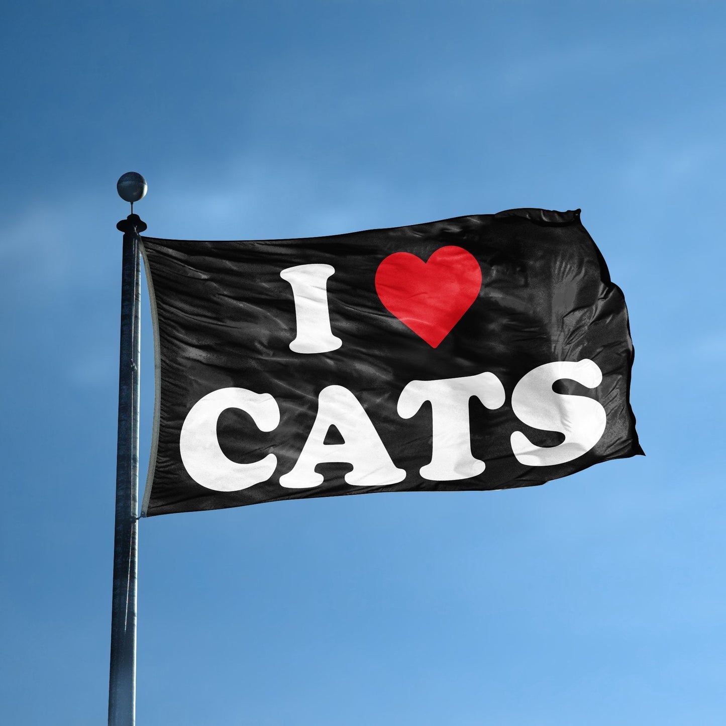 I Love Cats Flag