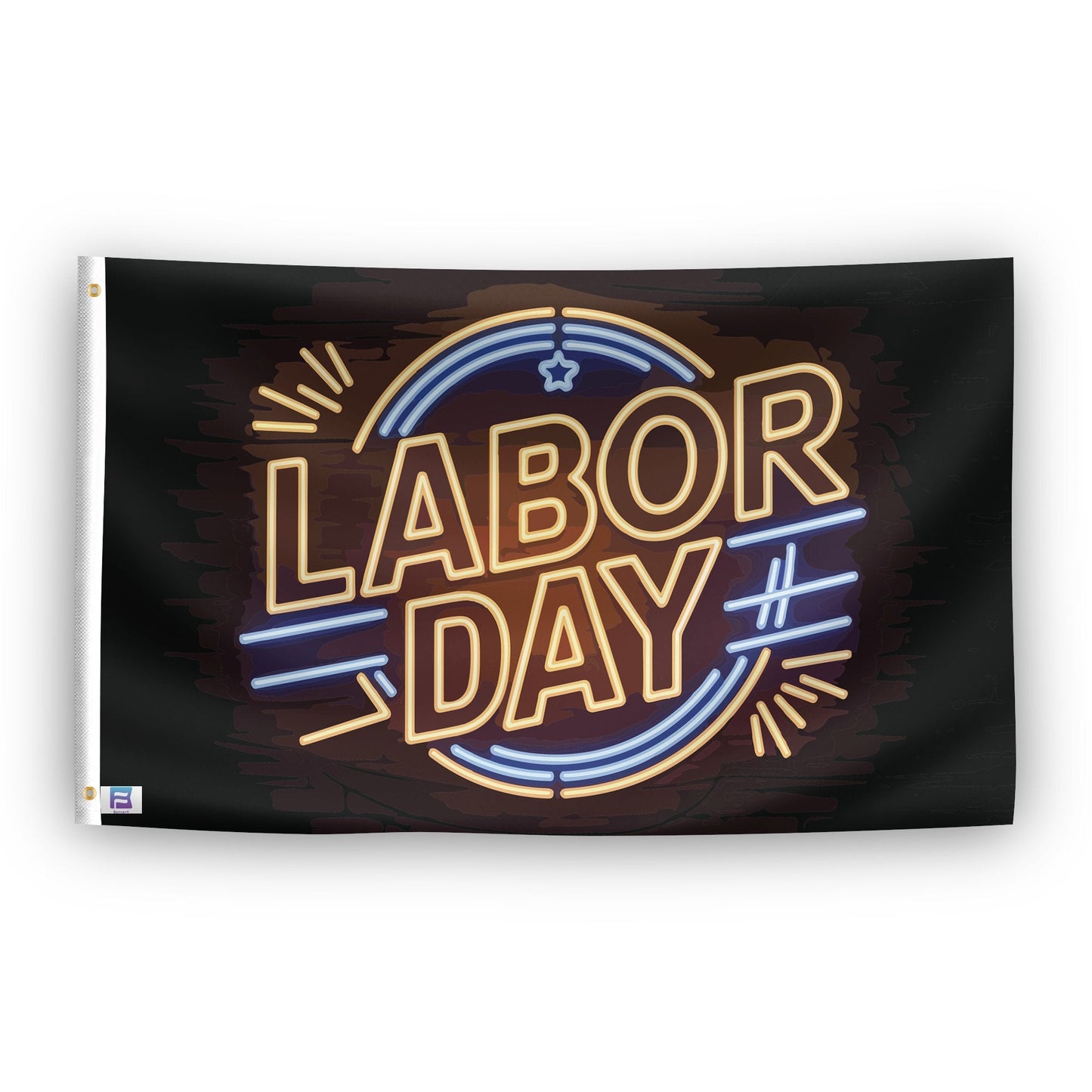 Labor Day Neon Flag