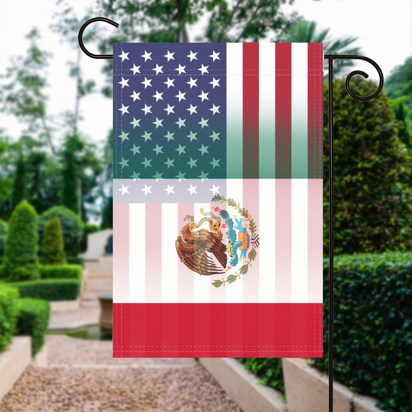 Mexican American Garden Flag