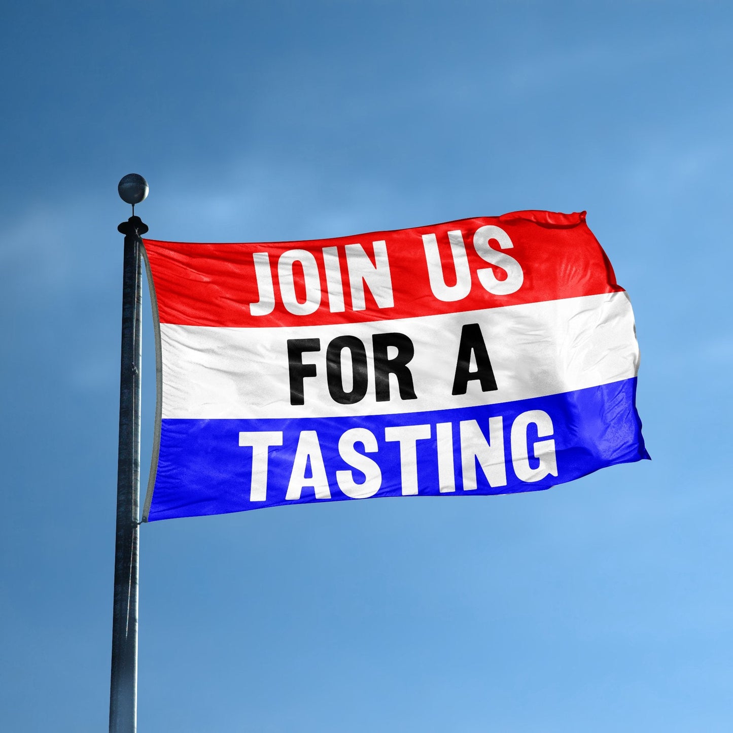 Join Us For A Tasting Business Flag