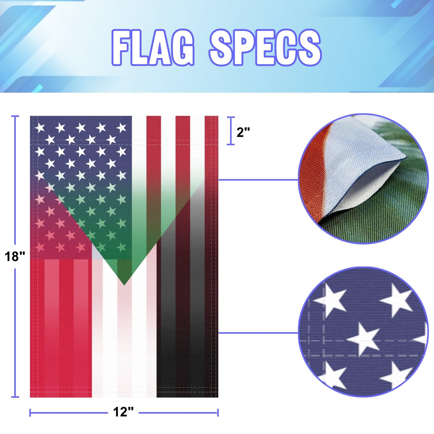 Sudanese American Garden Flag