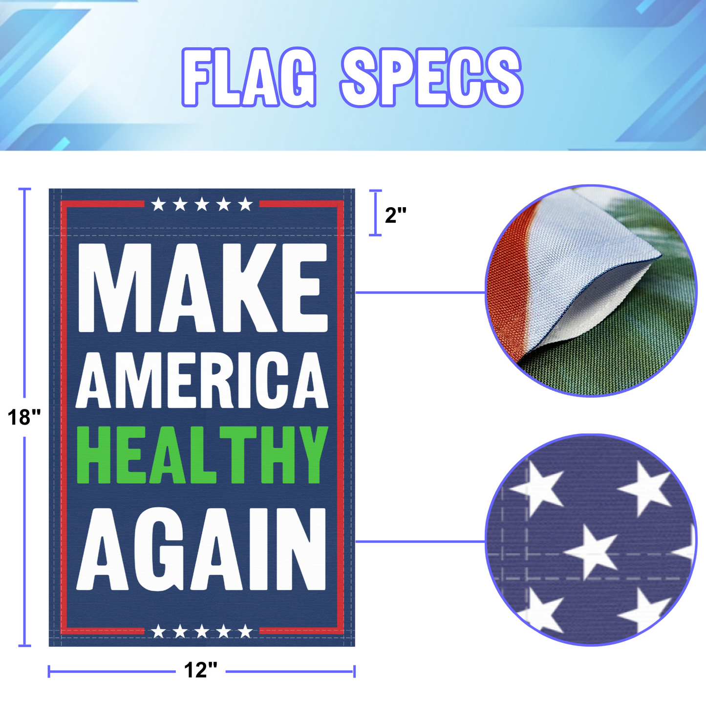 Make America Healthy Again Garden Flag