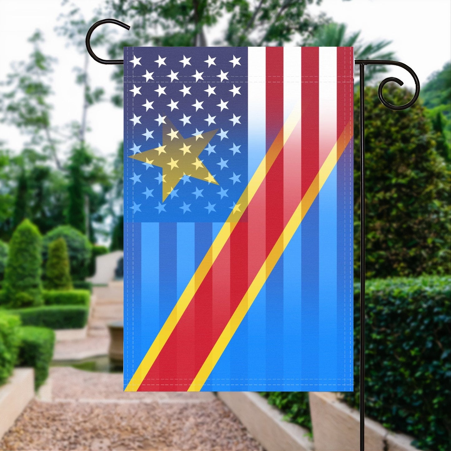 Congolese American Garden Flag