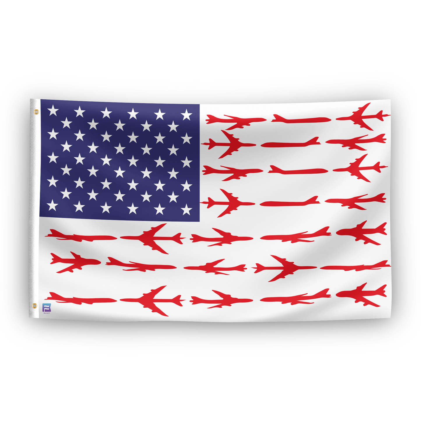 Airplane Stripes American Flag