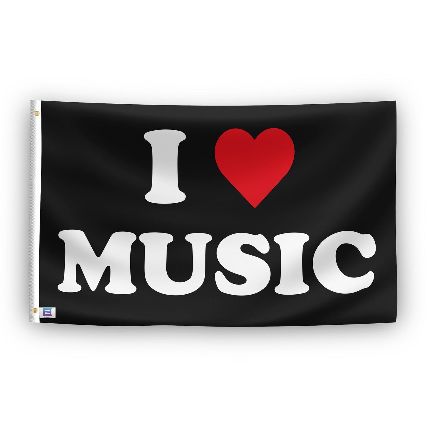 I Love Music Flag
