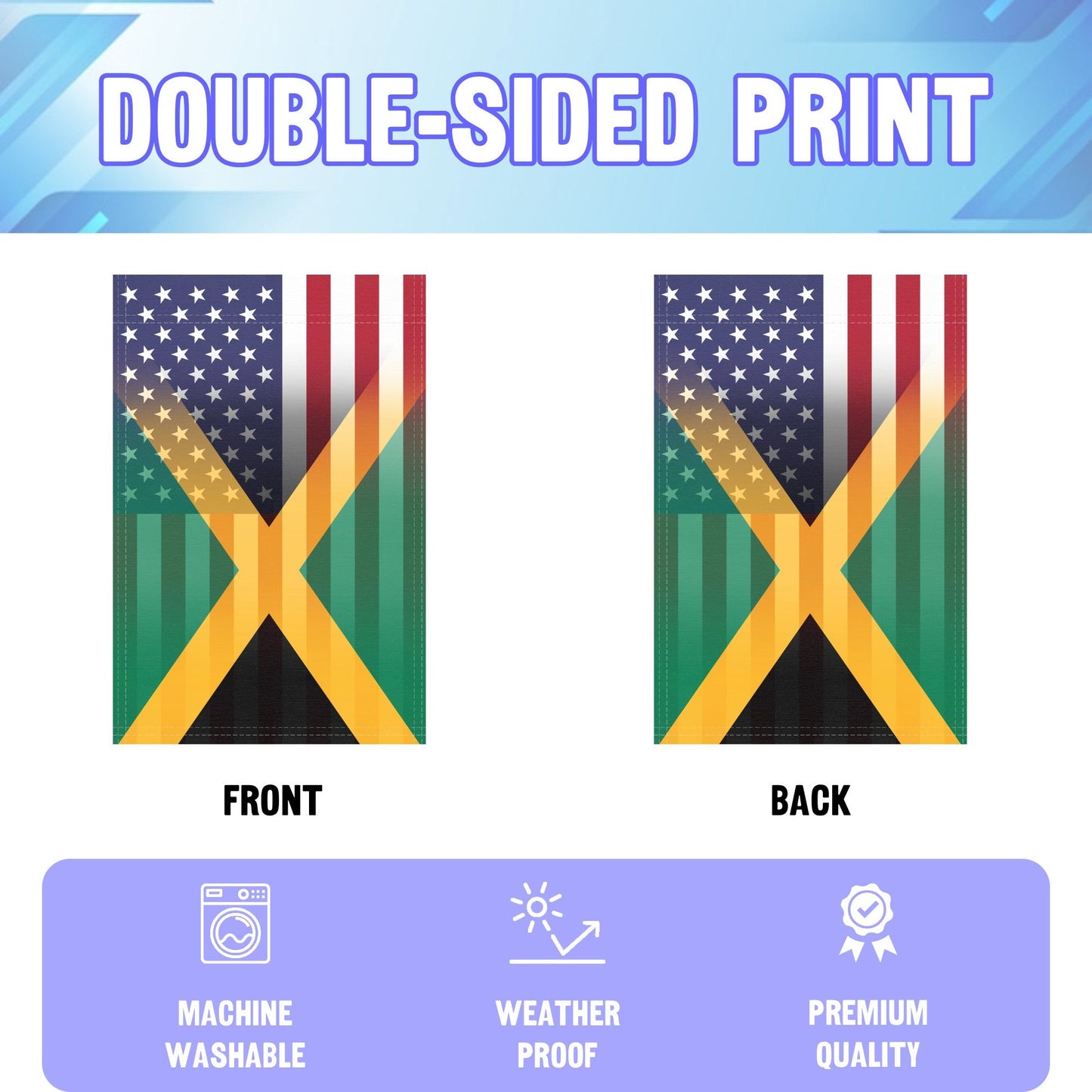 Jamaican American Garden Flag