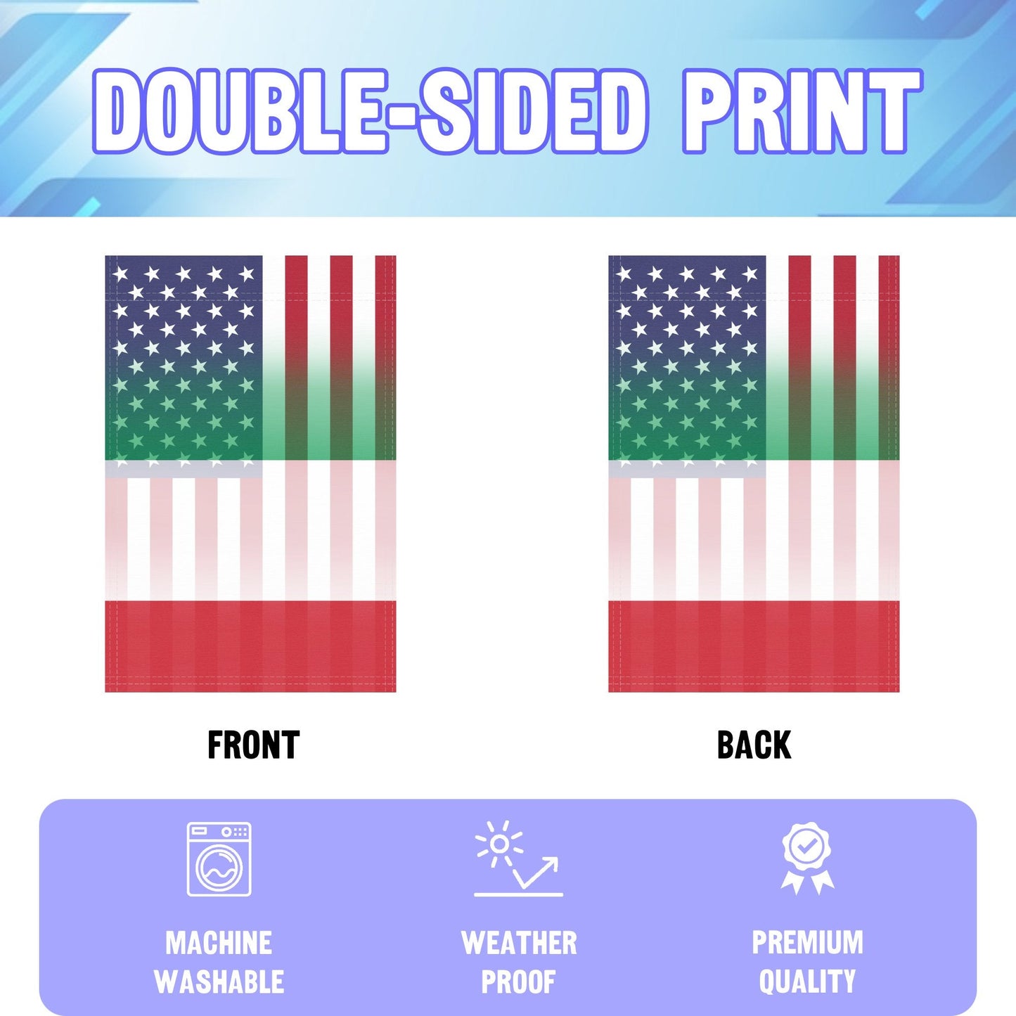 Italian American Garden Flag
