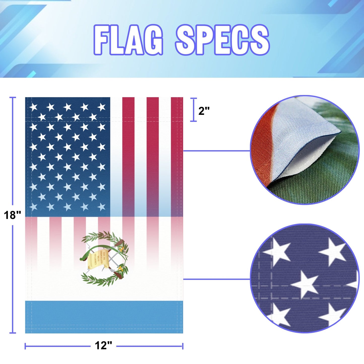 Guatemalan American Garden Flag