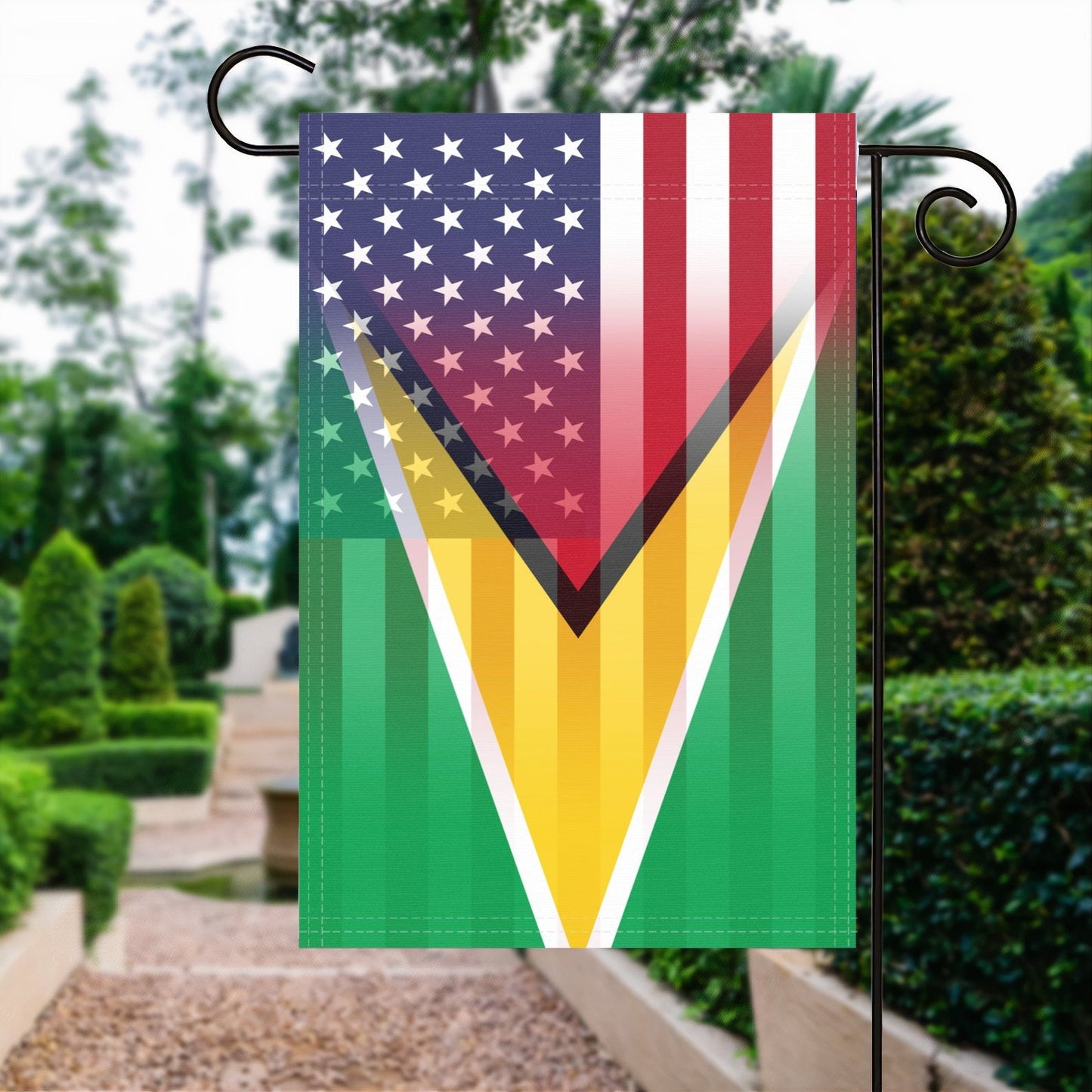 Guyanese American Garden Flag